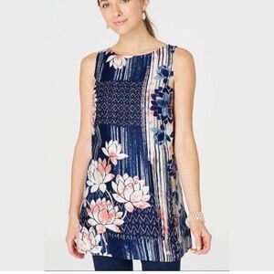 J. Jill Pure Jill Linen Sleeveless Tunic Top